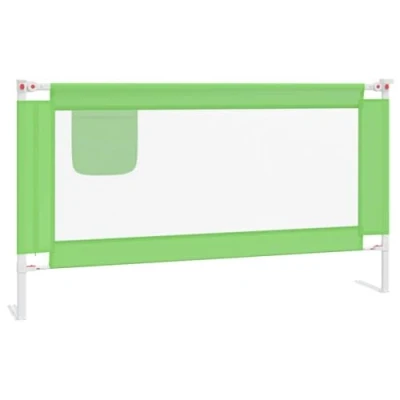 Abbildung von vidaXL Kleinkind Bettschutzgitter Bettgitter Kinderbettgitter Babybettgitter Gitter Kinderbett Babybett Rausfallschutz Grün 150x25cm Stoff