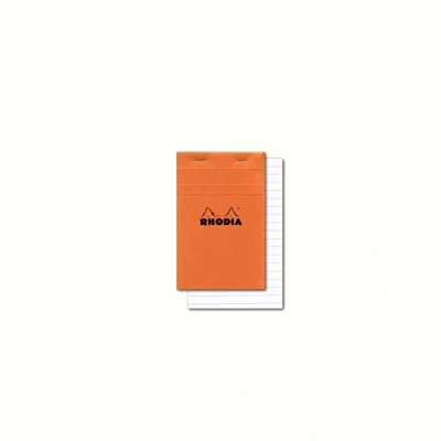 Abbildung von Rhodia 13600C Packung mit 10 Notizblöcken No.13, DIN A6 80 Blätter liniert 80g, Orange, 1 Pack