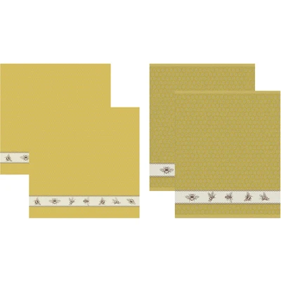 Abbildung von DDDDD Geschirrtuch &quot;Bees&quot;, (Set, 4 tlg., Combi Set: bestehend aus 2x Küchentuch + Geschirrtuch)
