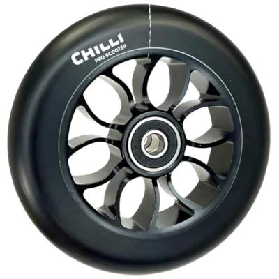 Abbildung von Chilli Pro Stunt Scooter Rolle spoked Reaper Grim 110mm Schwarz/PU Schwarz