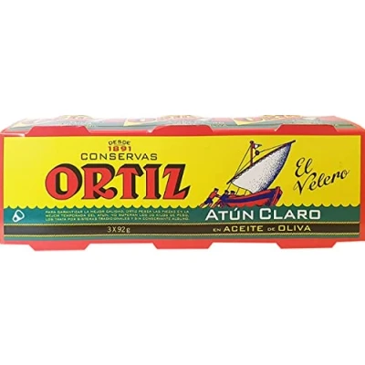 Abbildung von Heller Thunfisch in Olivenölpack mit 3 Einheiten von 92g Ortiz Los Packs