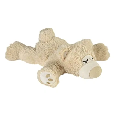 Abbildung von Warmies® Wärmekissen Warmies Wärmetier Sleepy Bär beige Kuscheltier Mikrowelle/Ofen, (Wärmekuscheltier)