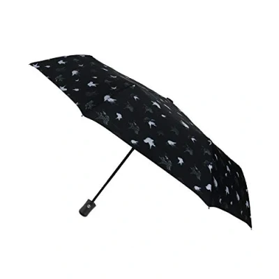 Abbildung von SMATI Kleiner Taschenschirm kompakte Sturmsicherer Regenschirm winddicht (Weiße Vögel)