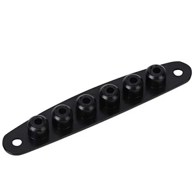 Abbildung von Starke Ferrules für die Gitarrenmontage, feste Gitarrensaite durch Platte, Musikbands Gitarrenliebhaber(black)
