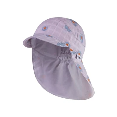 Abbildung von Sterntaler Schirmmütze mit Nackenschutz Blume für Mädchen Baby Mütze UV Schutz 30 Sonnenkappe aus Baumwolle flieder, 49