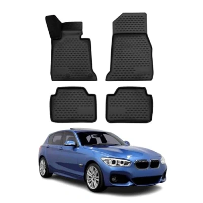 Abbildung von OMAC 1213444 Fußmattensatz Gummi, TPE (thermoplastischer Elastomer) 4 schwarz BMW: 1 Schrägheck