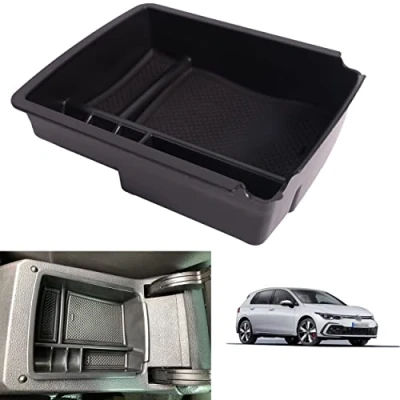 Abbildung von Aufbewahrungsbox Organizer Mittelkonsole Armlehne Für Golf 7 MK7 7.5 GTI GTE 2014 2018