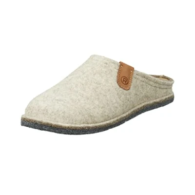 Abbildung von Rohde Damen Hausschuhe Slipper Hausschuh Textil Gemütlich Puschen Uni beige Filz