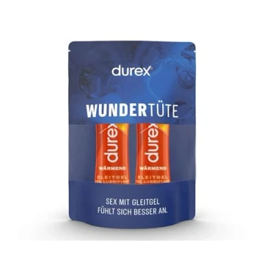 Abbildung von Durex Gleitgel Wärmend Gleitmittel auf Wasserbasis für Sex, wärmende Effekte &amp; angenehme Gleitfähigkeit Kondomgeeignet 200 ml (2 x 100 ml)