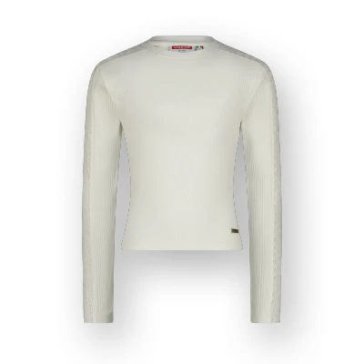Abbildung von Vingino Jaisa Langarmshirt für Kinder, Größe: 116, Macroon white