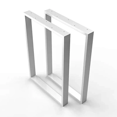 Abbildung von sossai® Stahl Tischkufen (pulverbeschichtet) TKK1 Farbe: Weiß 2 Stück Breite 70 cm x Höhe 72 Industrial Design Tischbeine, Tischgestell