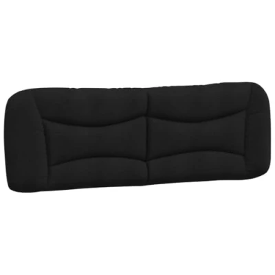 Abbildung von vidaXL Kopfteil Kissen, Kopfteilkissen für Schlafzimmer, Rückenkissen Bett mit Reißverschluss, Kopfpolster Bettkissen, Schwarz 160cm Stoff