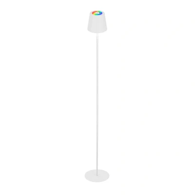 Abbildung von BRILONER RGBW LED Stehlampe kabellos mit Touch, stufenlos dimmbar, Akku &amp; Lichtquelle tauschbar, Stehleuchte, Leselampe, Wohnzimmerlampe, Deckenfluter, Standleuchte, 133 cm hoch, Weiß