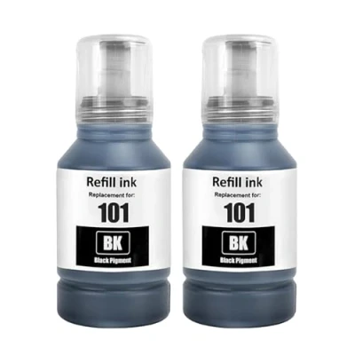 Abbildung von SHUOLEI 101 Tinte Kompatibel mit Epson C13T03V14A C13T03V24A C13T03V34A C13T03V44A Tintenpatronen Multipack für L4150 L4160 L6160 L6170 L6190 (2 Pack,2 Schwarz Pigment)