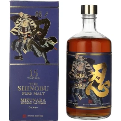 Abbildung von SHINOBU 15 Years Old Pure Malt Whisky Mizunara Oak Finish aus Japan, 43% vol 1 x 700 ml