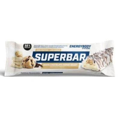 Abbildung von Energybody® Superbar Protein Riegel Einzeln White Chocolate Cookie Dough 1x50g / High 18g Eiweiß 1,7g Zucker/Eiweißriegel zuckerarm für Low Carb Ernährung/Protein Snack