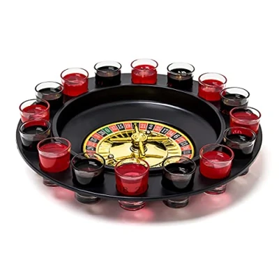 Abbildung von relaxdays Gläser Set Roulette Trinkspiel, Kunststoff
