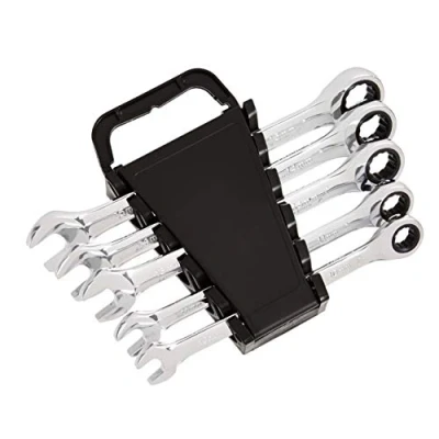 Abbildung von Amazon Basics Ratschenschlüssel Set, metrisch, 5 teilig