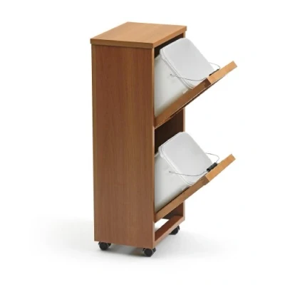 Abbildung von Arredamenti Italia ARREDAMENTIITALIA Mülltrennsystem Madera 2, Holz 2 abnehmbare Körbe Farbe: Kirsche AR It il Cuore del Legno…