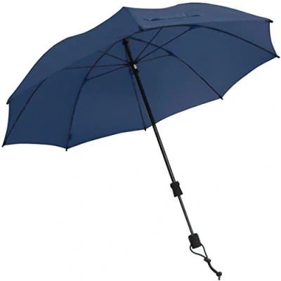 Abbildung von EuroSCHIRM Stockregenschirm &quot;Swing handsfree, marineblau&quot;, verlängerbarer Schaft, handfrei tragbar