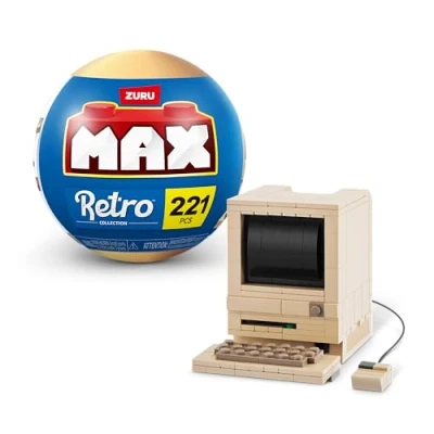 Abbildung von MAX Premium Retro Bausteine, Computer, 1 Kapsel (bis zu 221 Teile, 6 zum Sammeln). Bausteine für Teenager, Erwachsene und Sammler. Baue, sammle von Technologie!