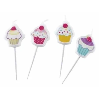 Abbildung von Kerzenpiker Cupcake 4 Stück