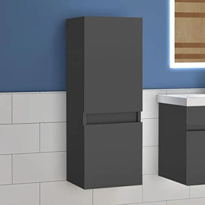 Abbildung von Midischrank 83 cm Hängeschrank Badschrank Badezimmer Schrank Anthrazit Matt