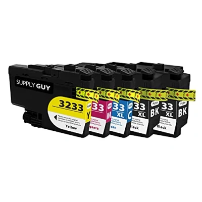 Abbildung von Supply Guy 5 Druckerpatronen kompatibel mit Brother LC 3233 für DCP J1100dw MFC J1300dw