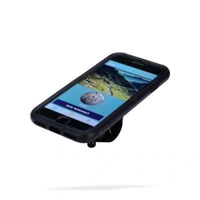 Abbildung von BBB Cycling Fahrrad Handyhalterung Patron I7 iPhone 6/6S/7 oder 8 Stoßfestes Gehäuse Smartphone Halterung Montierbar am Vorbau Lenker, schwarz, BSM 04