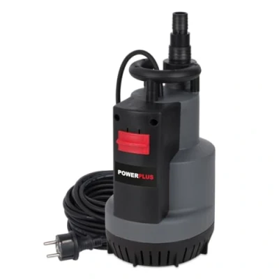 Abbildung von Elektrische Wasserpumpe POWEW67920 750 W Tauchpumpe, Maximaltemperatur 35C und Fördermenge 12.500 l/h, Gartenpumpe, Saugpumpe, Gartengeräte