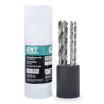 Abbildung von ENT 09256 6 tlg. Holzbohrer Set HSS G, Ø 4 12 mm, Nutzlänge 100 Gesamtlänge 150 mm