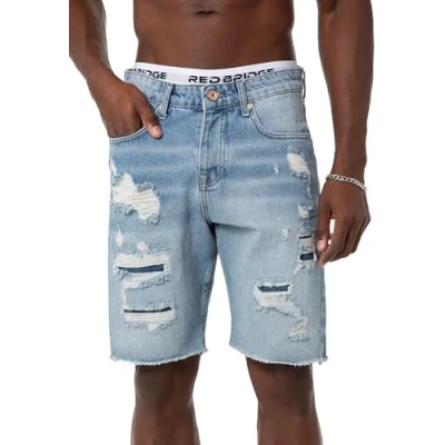 Abbildung von RedBridge Jeansshorts Red Bridge Herren Shorts Kurze Hose Jeanshose fetzige Stellen