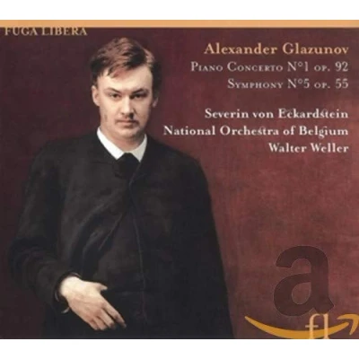 Abbildung von Alexander Glasunow: Klavierkonzert Nr.1 f Moll op.92 / Sinfonie Nr.5 B Dur op.55