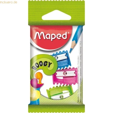 Abbildung von Maped Boogy Spitzer für Stifte, 1 Loch, 3er Pack, farblich gemischt, 063210