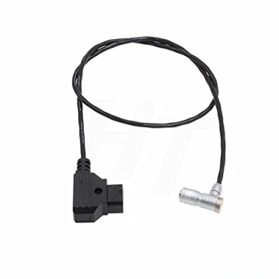 Abbildung von HangTon V Mount P Tap D 4 poliges Stromkabel für PortKeys BM5 BM7 HH7 HS7T Monitor, gewickelt, rechtwinklig 4P (R)