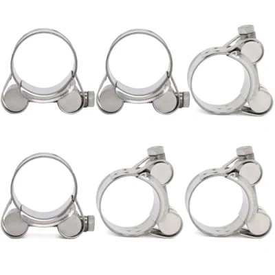 Abbildung von FamlTol 6 Stück Gelenkbolzenschellen Edelstahl Schlauchschellen Starke Schlauchklemme Spannbereich 20 22mm, Bandbreite 18mm