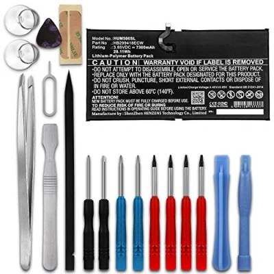 Abbildung von subtel® Ersatz Akku HB299418ECW für Huawei MediaPad M5 10.8 / Pro 7300mAh + Werkzeug Set Ersatzakku Tablet PC Batterie Tabletakku, Battery