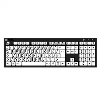 Abbildung von Logickeyboard XL Print Black on White DE (PC/Nero) Slimline Tastatur