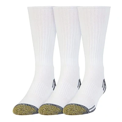 Abbildung von Gold Toe Herren Outlast Crew, 3 Paar Socken, Weiss/opulenter Garten, Large (3er Pack)