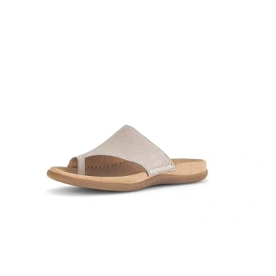 Abbildung von Gabor Damen Pantoletten Frauen Slipper Best Fitting Slip ons Backless Gartenschuhe Sommerschuhe sommerclogs leinen 41 EU 7.5 UK