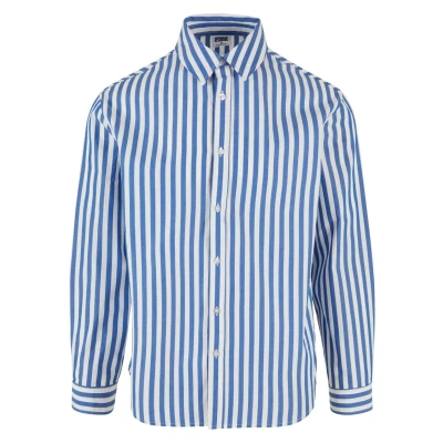 Abbildung von Urban Classics Striped Hemd, Herren, Größe: Medium, White blue