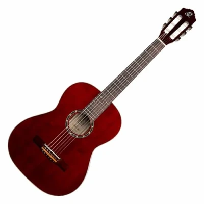 Abbildung von Ortega Guitars rote Konzertgitarre 7/8 Größe Family Series inklusive Gigbag Mahagoni / Fichtendecke (R121 7/8WR)