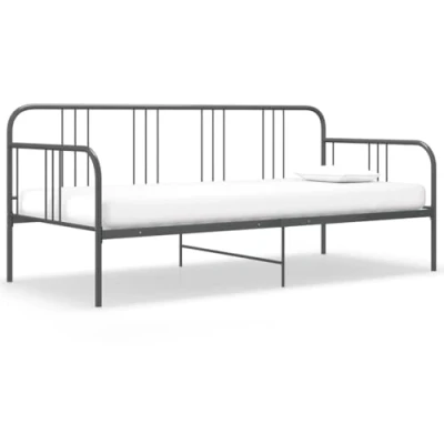 Abbildung von vidaXL Bett Schlafsofa Bettgestell Grau Metall 90x200 cm