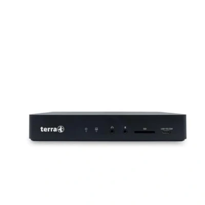 Abbildung von TERRA Mobile Dockingstation 810 USB C Triple 4K inkl.135W Netzteil SD Cardreader 3X DisplayPort HDMI mit Type Stecker für Verbindung zwischen Docking und Notebook, Handbuch