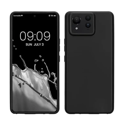 Abbildung von kwmobile Handyhülle kompatibel mit ASUS Zenfone 11 Ultra Hülle Handy Case aus weichem Silikon in Schwarz matt