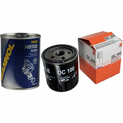 Abbildung von QR Parts Set 85495726 9900 OC 100 Original MAHLE/KNECHT Ölfilter + SCT Motor Flush Motorspülung