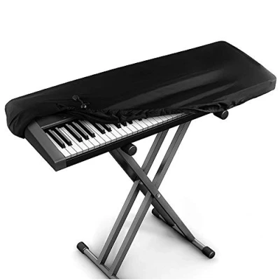 Abbildung von Kaxich Klavier Abdeckung, 88 Tastatur Elektronische Klavierabdeckung Dehnbare Klaviertastatur Staubdicht Abdeckung mit Kordelzug Piano Key Cover Schutz für