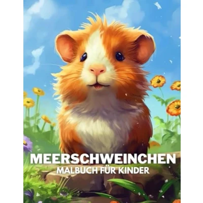 Abbildung von Meerschweinchen Malbuch für Kinder: +40 lustige und einfache Zeichnungen von niedlichen zum Ausmalen Kinder, Jungen Mädchen, ... lieben Stress abbauen entspannen