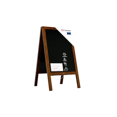 Abbildung von ALLboards Kundenstopper Wasserfest, Stabil, 8,5 kg Heavy mit lackiertem Holzrahmen 118x61cm, Werbetafel, Gehwegaufsteller, Aufsteller, Straßenreiter, Kreide