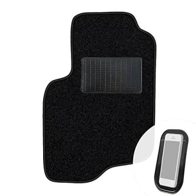 Abbildung von moto MOLTICO Fahrer Fußmatte Auto Velours Fahrerseite Autoteppiche Schwarz Fahrermatte 1 teilig passend für Mitsubishi Space Star 1999 2005